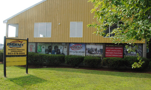 Phoenix Screenprinting Building in Nashua, New Hampshire.